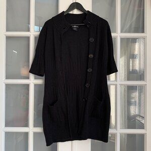 It's Our Time Button Down 1/2 Sleeve Longline Cardigan